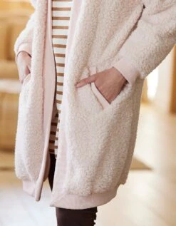 Gilet Long D'intérieur Maille Bouclette -Célèbre Lingerie Magasin 704520 C01 zoomx vue4