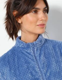 Robe De Chambre Zippée Polaire Texturé 10 Robe De Chambre Zippée Polaire Texturé -Célèbre Lingerie Magasin 704527 C01 zoomx vue3