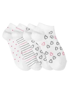 Chaussettes Basses Motifs Assortis– Lot De 4 -Célèbre Lingerie Magasin 705295 C01 zoomx vue3