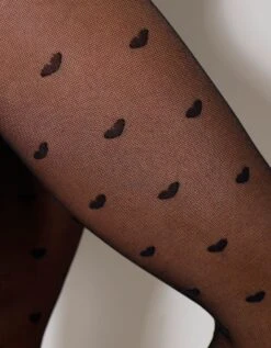 Collants Motif "coeurs" - Lot De 2 -Célèbre Lingerie Magasin 705374 C01 zoomx vue3