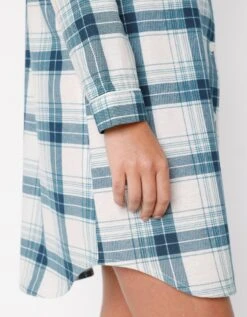 Chemise De Nuit En Pilou Forme Liquette Imprimé Carreaux -Célèbre Lingerie Magasin 706153 C01 zoomx vue4