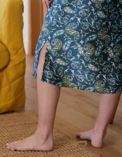 Nuisette Longue Satin Imprimé -Célèbre Lingerie Magasin 706174 C01 zoomx vue4