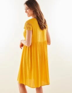 Chemise De Nuit Crépon De Viscose Et Macramé -Célèbre Lingerie Magasin 706198 C01 zoomx vue2