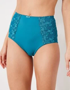 Gainette Ventre Plat Microfibre Tulle Brodé Sienne - Lot De 2