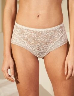 Culotte Haute Dentelle Et Plumetis Talara - Lot De 2