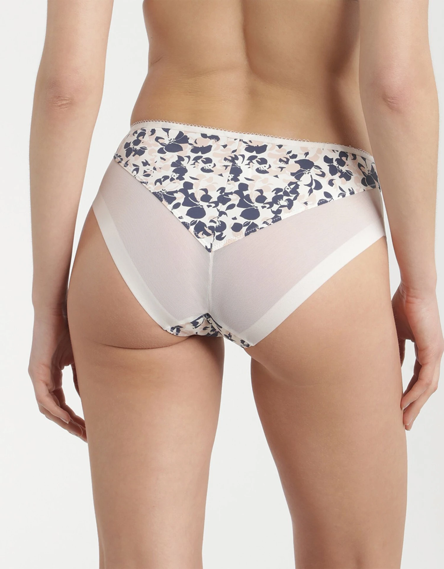 DIM Culotte Generous Microfibre Et Tulle Imprimé Fleuri 4 DIM Culotte Generous Microfibre Et Tulle Imprimé Fleuri – Image 2