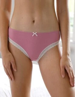 Culotte Forme Midi Coton Uni Stretch Et Dentelle Maros - Lot De 2