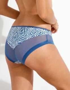 DIM Slip Microfibre Et Tulle Imprimé Zèbre Generous -Célèbre Lingerie Magasin 707918 C01 zoomx vue2