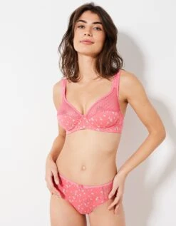 Culotte Midi Dentelle Coton Imprimé "feuilles" Tropea - Lot De 4 -Célèbre Lingerie Magasin 707922 C01 zoomx vue2