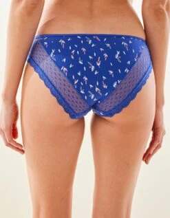 Culotte Midi Dentelle Coton Imprimé "feuilles" Tropea - Lot De 4 -Célèbre Lingerie Magasin 707922 C01 zoomx vue5