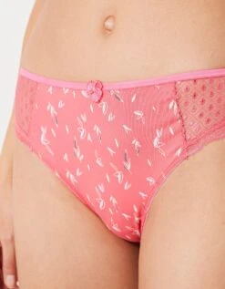 Culotte Midi Dentelle Coton Imprimé "feuilles" Tropea - Lot De 4 -Célèbre Lingerie Magasin 707922 C01 zoomx vue6