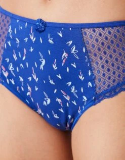 Culotte Maxi Dentelle Coton Imprimé "feuilles" Tropea - Lot De 4 -Célèbre Lingerie Magasin 707923 C01 zoom detailRFP