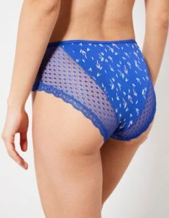 Culotte Maxi Dentelle Coton Imprimé "feuilles" Tropea - Lot De 4 -Célèbre Lingerie Magasin 707923 C01 zoomx vue2