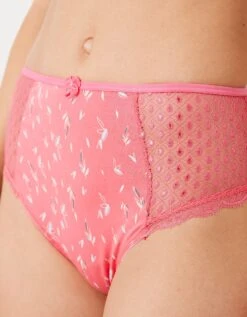 Culotte Maxi Dentelle Coton Imprimé "feuilles" Tropea - Lot De 4 -Célèbre Lingerie Magasin 707923 C01 zoomx vue7